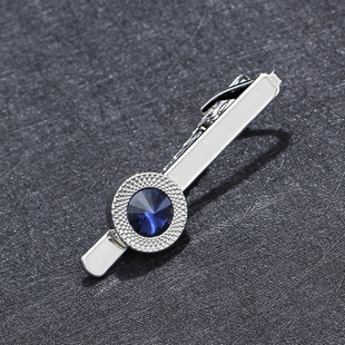 Amazon Hot Sale Foreign Trade Tie Clip Zircon Tie Clip Set Fashion Men's Tie Clip Spot