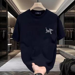 Monee Gtyel European Station Fashion Brand Printed Short-sleeved T-shirt Men's 2025 Summer New All-match Half-sleeved Top