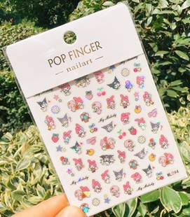 Colorful laser bronzing adhesive nail stickers cute cartoon coolomie Dailu nail stickers mobile phone stickers