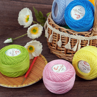 No. 8 lace crochet wool group hand-woven diy summer fine thread pearl lace pure cotton thread special wholesale