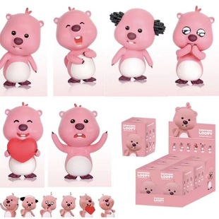 Little Beaver hand-made Ruby blind box South Korea zanmangloopy pink Mouse doll peripheral desktop decoration gift