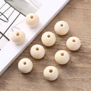 Log color wood loose beads multi-size diy handmade beaded round beads wooden beads toy accessories manufacturers wholesale