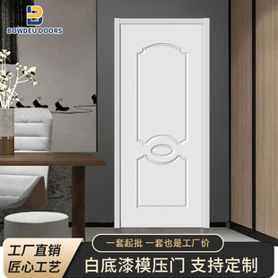 2024 White Primer Molded Door 2.7mm Door Skin Shock Style Wooden Door Interior Door Bedroom Door Door Panel Factory Wholesale