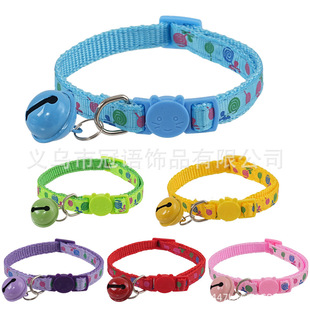 1.0 color cat buckle lollipop patch big bell pet collar cat dog safety buckle collar in stock collar