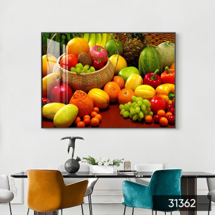 Restaurant Decorative Painting Modern Simple Dining Room Background Wall Hanging Painting Living Room Kitchen Wall Painting Small Fresh Fruit Shop Mural