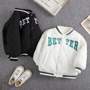 Winter Children's Cotton-padded Baseball Suit Autumn and Winter Boys' Coat 2021 Korean-style Short Boys' Cotton-padded Jacket Fashion