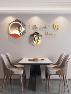 Warm Dining Room Decorative Painting Nordic Dining Table Creative Combination Dining Room Background Wall Hanging Painting Living Room Sofa Wall Mural