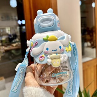 Sanrio Paradise пластиковая чашка для детей милый высокий цвет большой живот всасывающая чашка для студентов мужского и женского пола портативный чайник оптом