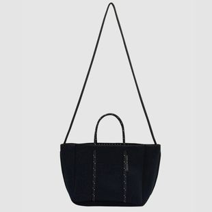 Cross-Border Diving Material Perforated Beach Bag European and American Fashion Satchel Shoulder Strap Crossbody Small Cross Bag Ladies Mommy Shopping Bag
