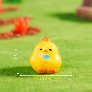 Cute Cartoon Kawaii Chicken Resin Crafts Home Car Small Ornaments Decorative Micro Landscape Jewelry Accessories