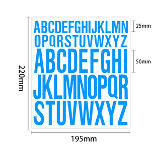 Waterproof pvc English letter label tear color letter sticker diy hand account synthetic paper sticker