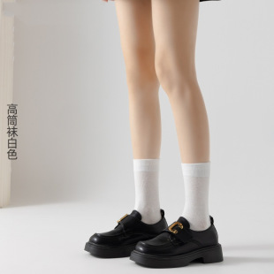 Calf socks women's spring and summer cotton socks children's pressure thin leg jk socks black and white knee socks Zhuji socks wholesale