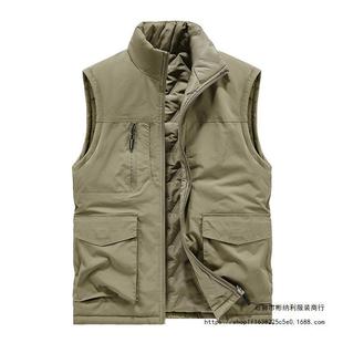 New Fall/Winter Men's fleece-lined Vest Outdoor Casual Vest Jacket Double-sided Wear fleece-lined Thickened Windproof 8862A
