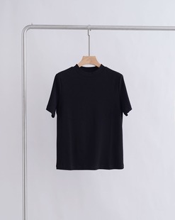 For Jane Joker Small Crewneck Worsted 60s Xinjiang mercerized cotton Clear Color T-shirt 2024 Summer New Jacket Women