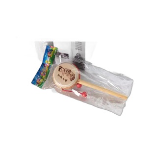 Rattle wooden baby toy 0-1 year old small wooden drum wooden hand drum toy manufacturer