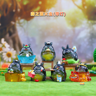 Creative and Cute Fairy Tale Blind Box in the Wheat Field with Lights, Trendy Animation Peripheral Figures, Holiday Gifts and Ornaments Wholesale