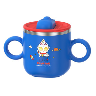 316 Stainless Steel Children's Water Cup Cartoon Eating Bowl Baby Suction Cup Milk Drinking Cup with Handle Supplemented Food Bowl