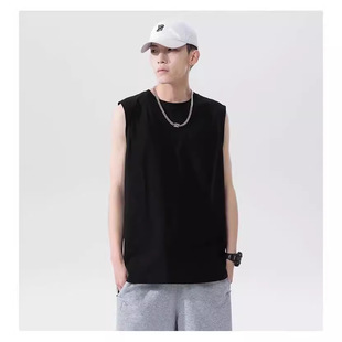 Men's Vest Summer All-match Sleeveless T-shirt Running Fitness Men's Wide Shoulder Vest Inner Wear Base Shirt