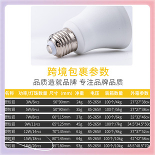 Led bulb lighting lamp stall night market lamp household super bright intelligent A60 bulb lamp plastic coated aluminum A bubble energy-saving lamp