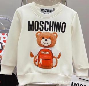 Модные брендовые осенне-зимние серии Moschino Mojia MOSCHINO для мужчин и женщин, семейные толстовки с принтом в одном стиле