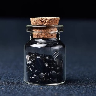 Cross-border Hot Sale Natural Pink Green Crystal Gravel Bottled Small Particle Fragrant Stones Wishing Bottle Drift Bottle English Label