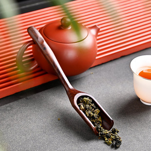 Bamboo tea spoon ebony rosewood chicken wings wooden tea spoon bergamot tea ceremony spoon pipa spoon gift box tea set accessories