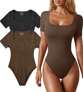 Wireless one-piece underwear European and American bra high elastic fabric three-dimensional chest support fit body shape short sleeve shaping belly contracting