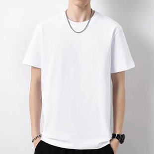 Factory wholesale summer short sleeve T-shirt men's solid color round neck top trend loose casual Joker half sleeve base