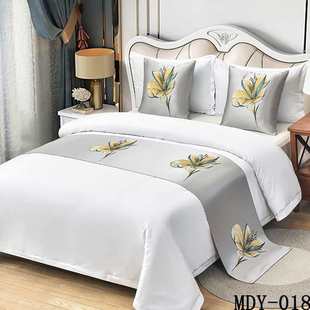 An all-consuming flower open simple home bedroom homestay hotel hotel bed bed flag bed end towel bed end blanket bed cover