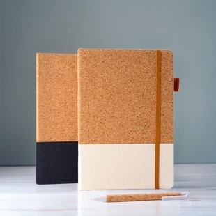 A5 Cork Creative Environmentally Friendly Wheat Straw Splicing Notebook Custom Gift Box Set Business Office Record Notepad