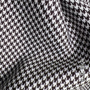 Chanel Style Suit Plaid Polyester Slub Woven Plaid Fabric Shoes Bag Fashion Houndstooth Plaid Fabric