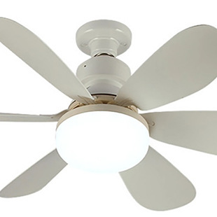LED Intelligent Remote Control Fan Light Three-color Dimming Household Bedroom Children's Room Fan Light Bedroom Ceiling Fan Small Fan