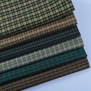 Spot suit TR twill plaid fabric 260g weft elastic tr Plaid autumn and winter suit School uniform trousers fabric