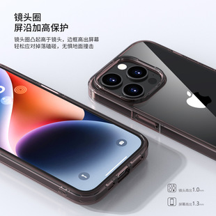 Прозрачный противоударный чехол для iPhone 16 из TPU+PC, подходит для Apple 15 Pro.