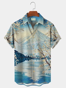 Amazon 2023 New Hawaiian Shirt Men's 3d Personalized Printed Short-sleeved Loose Casual Fashion Beach Style