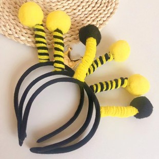 June 1 Children's Day Bee Hair Hoop Stage Play Funny Performance Decoration Small Antennae Hair Hoop Bee Hair Accessories Batch
