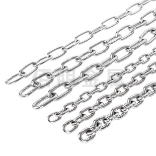 Chain 304 Stainless Steel Chain Short Ring Long Ring Lifting Tag Light Guardrail Pet Dog Swing Clothes Drying Galvanized Iron Chain