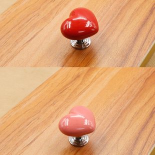 Love toilet press color love ceramic handle simple wardrobe drawer cabinet door Chinese single hole handle