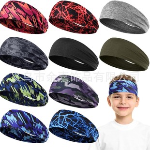 European and American fashion camouflage teenagers boys and girls fitness sweat guide antiperspirant band Sports sweat-absorbent hair band headband