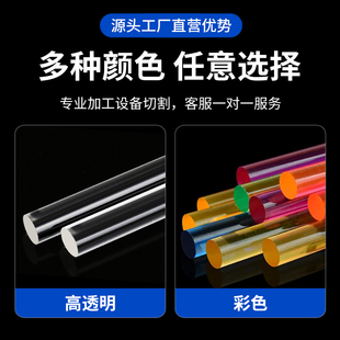 J8 Transparent Acrylic Tube, Plexiglass Rod, Solid Round Rod, Acrylic Production and Processing Board, Other G3