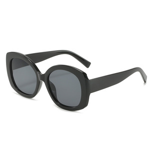 2021 New Large Oval Sunglasses European and American Fashion Large Frame Panda Retro Glasses Internet Celebrity Same Style Sunglasses for Women