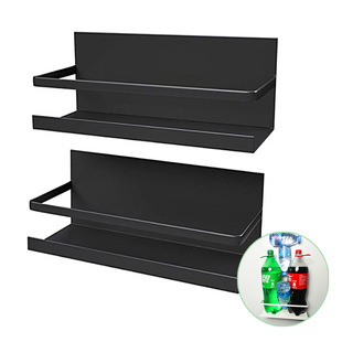 Kitchen Storage Magnetic Refrigerator Rack Multi-functional Storage Box Large Capacity Refrigerator Side Wall Hanging Rack Punch-free Iron Rack