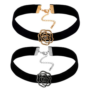 Korean Style Simple New Rose Necklace Neck with Women's Trendy Internet Celebrity ins Sexy Collarbone Cross-border Jewelry Wholesale