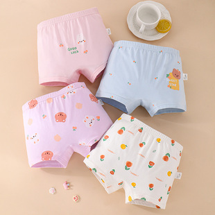 Children's Underwear Women's Pure Cotton Boxer Girls' Baby Big Children Little Girls Baby Boxer Underwear Not Padded Butt
