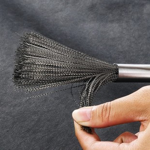 Stainless Steel Pot Brush with Handle Household Washer Artifact Kitchen Canteen Kitchenware Special Steel Wire Dishwashing Brush Pot Brush
