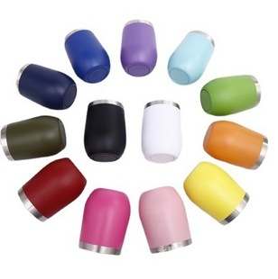 Factory in stock 304 Stainless Steel 12oz Egg Cup Double Layer Vacuum Ice Preservation Cold Egg Wine Glass U-Shaped Egg Shell Cup