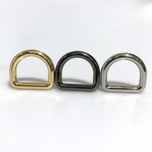 Guangdong supply handbag luggage hardware accessories 6 die-casting D zinc alloy D Ring semi-circular ring buckle 20mm