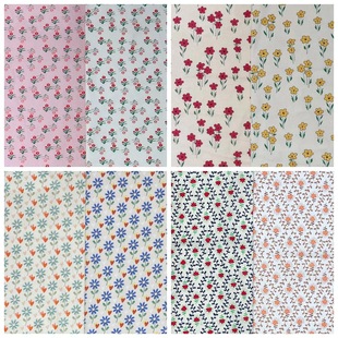 60 Tencel Cotton High Density Printed cloth small fresh small floral women's clothing dress fabric in stock wholesale