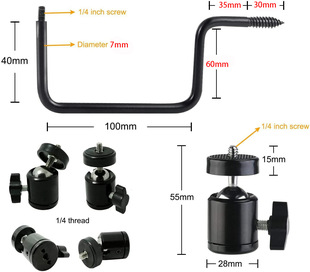 Photography tracking camera tree bracket hunting camera bracket with 1/4 screw 360 degree rotation adjustable