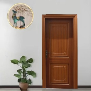 Interior Door Entry Door Pure Log Bedroom Door French American Red Oak Paint Door Factory Wholesale Soundproofing Formaldehyde-Free